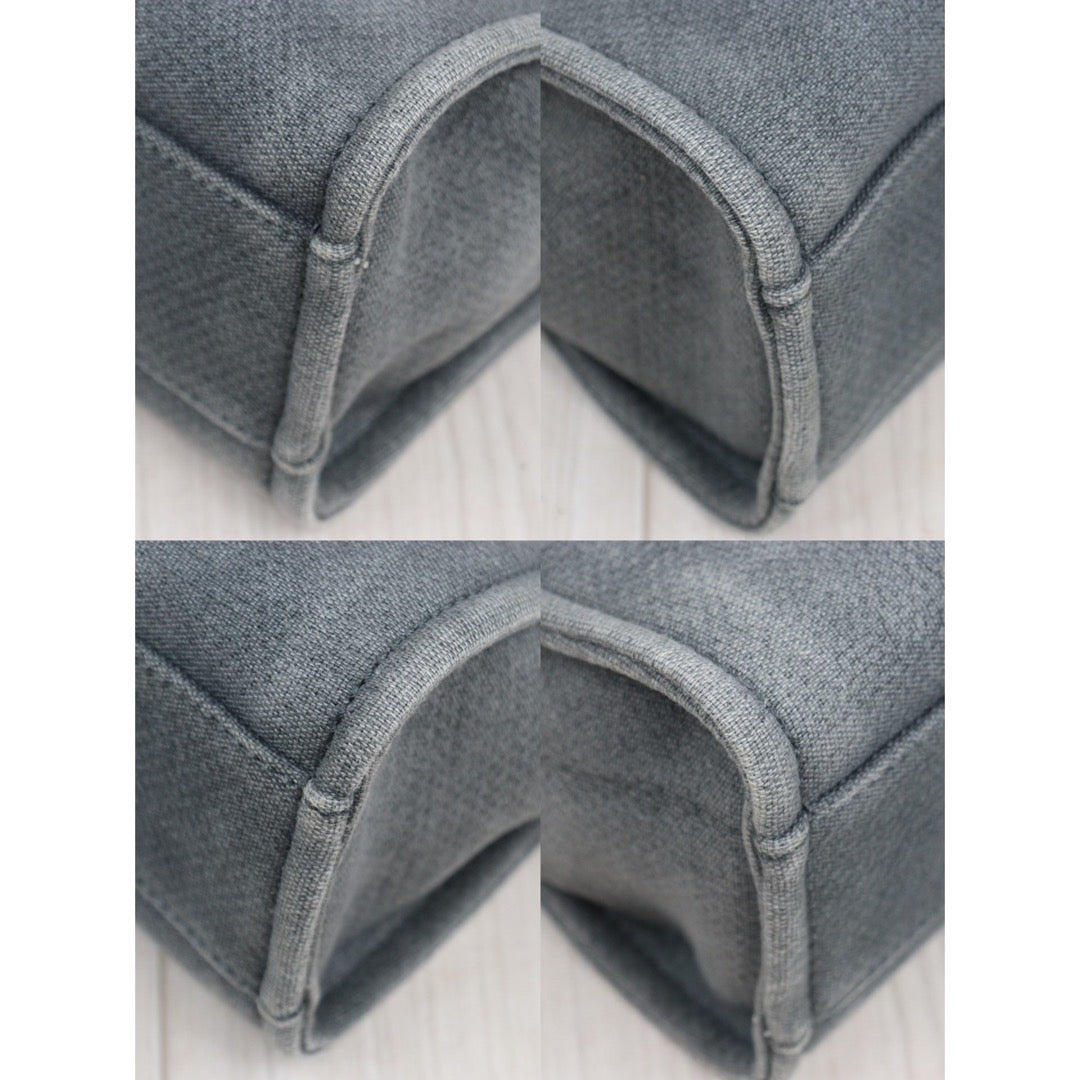 Rank A｜ CHANEL Canvas Tote Bag Gray Small Made In 2012 Year｜24031305