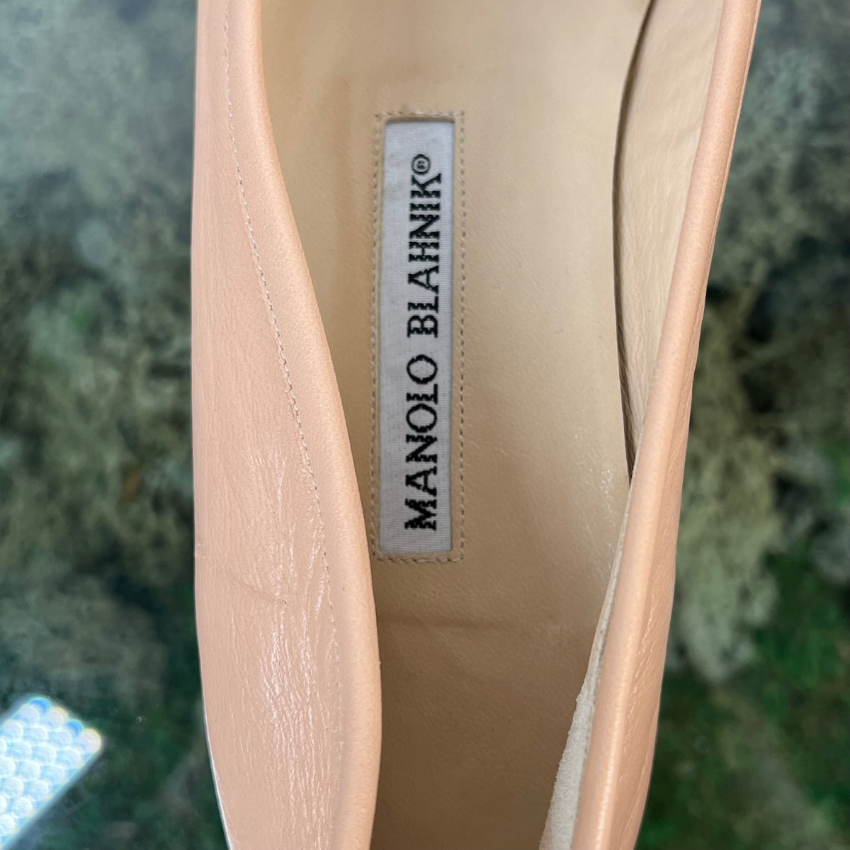 MANOLO BLAHNIK Pink Veralli Leather Bow Ballerina Flats SZ41.5(11.5US) DIA290