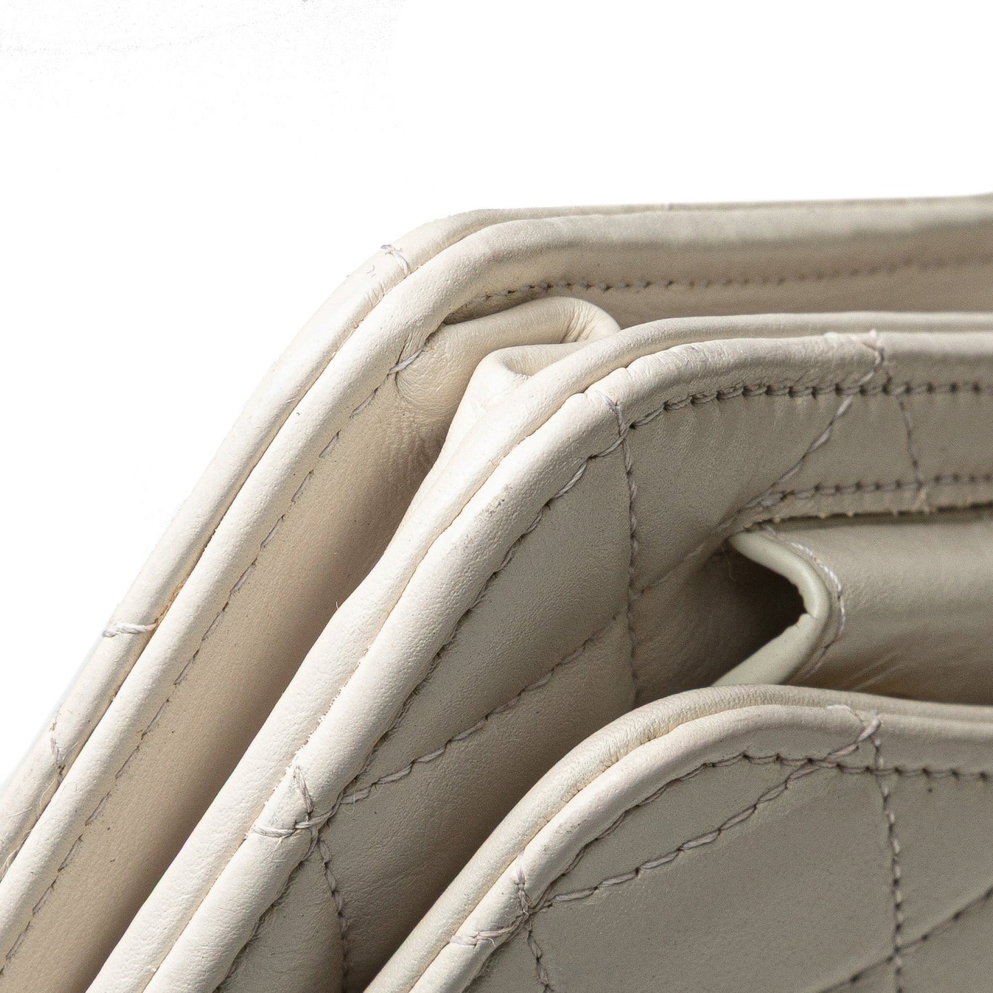 White Chanel Calfskin Enchained Flap Wallet on Chain Crossbody Bag