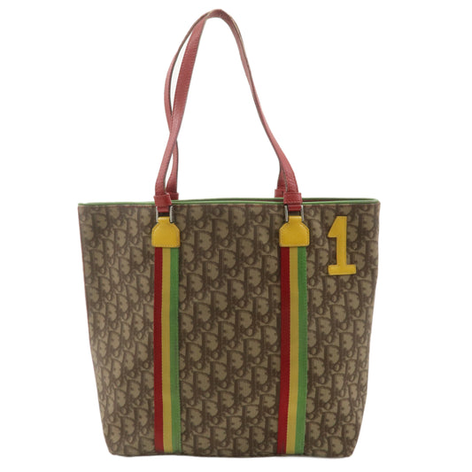 Christian Dior Rasta Line Trotter PVC Leather Tote Bag