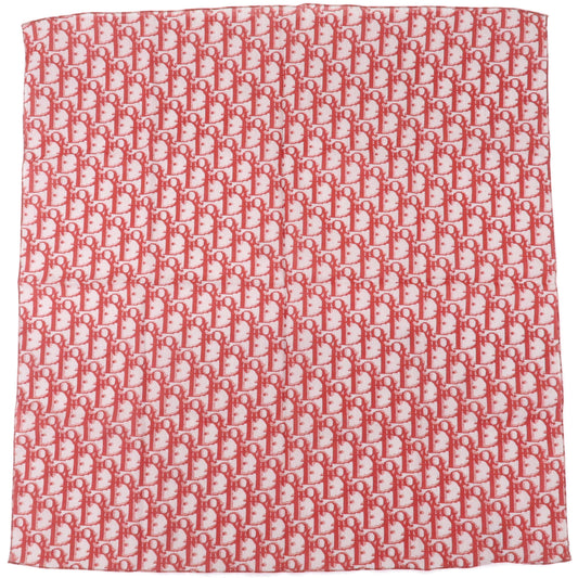 Christian Dior Trotter Print Cotton 100 % Scarf Red
