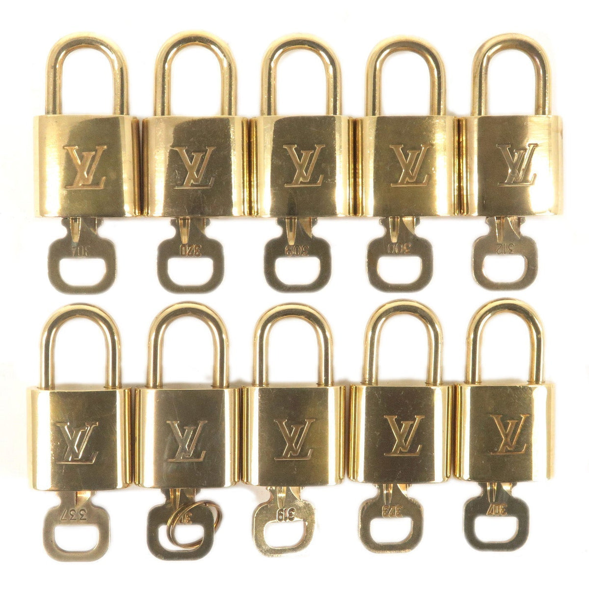 Louis Vuitton Set of 10 Lock & Key Cadena Key Lock