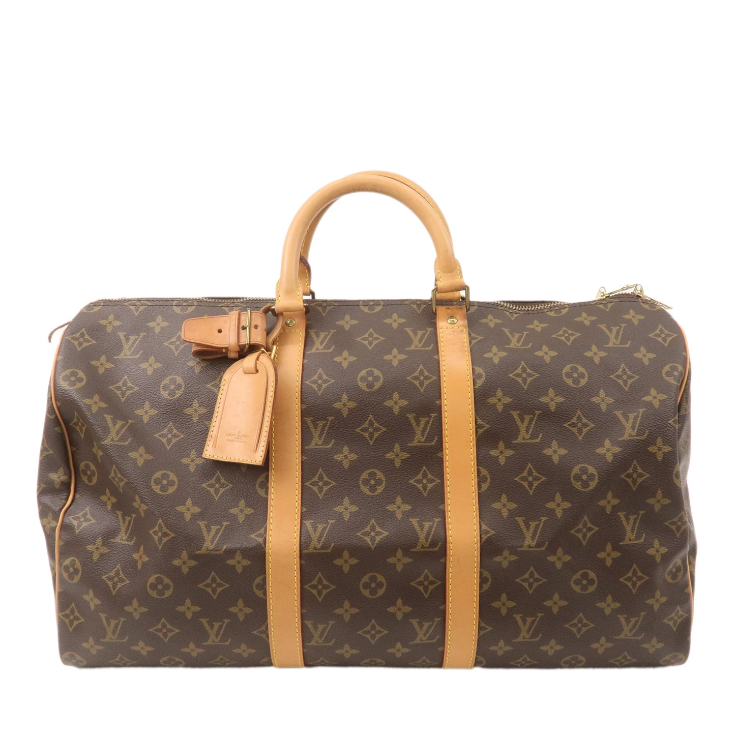 Louis Vuitton Monogram Keep All 50 Boston Bag Brown M41426