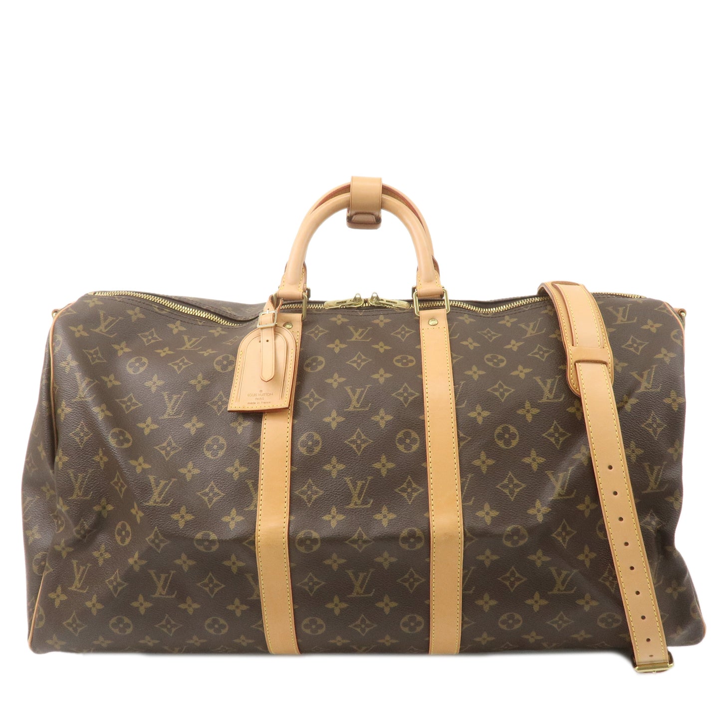 Louis Vuitton Monogram Keep All Bandouliere 55 Boston Bag M41414