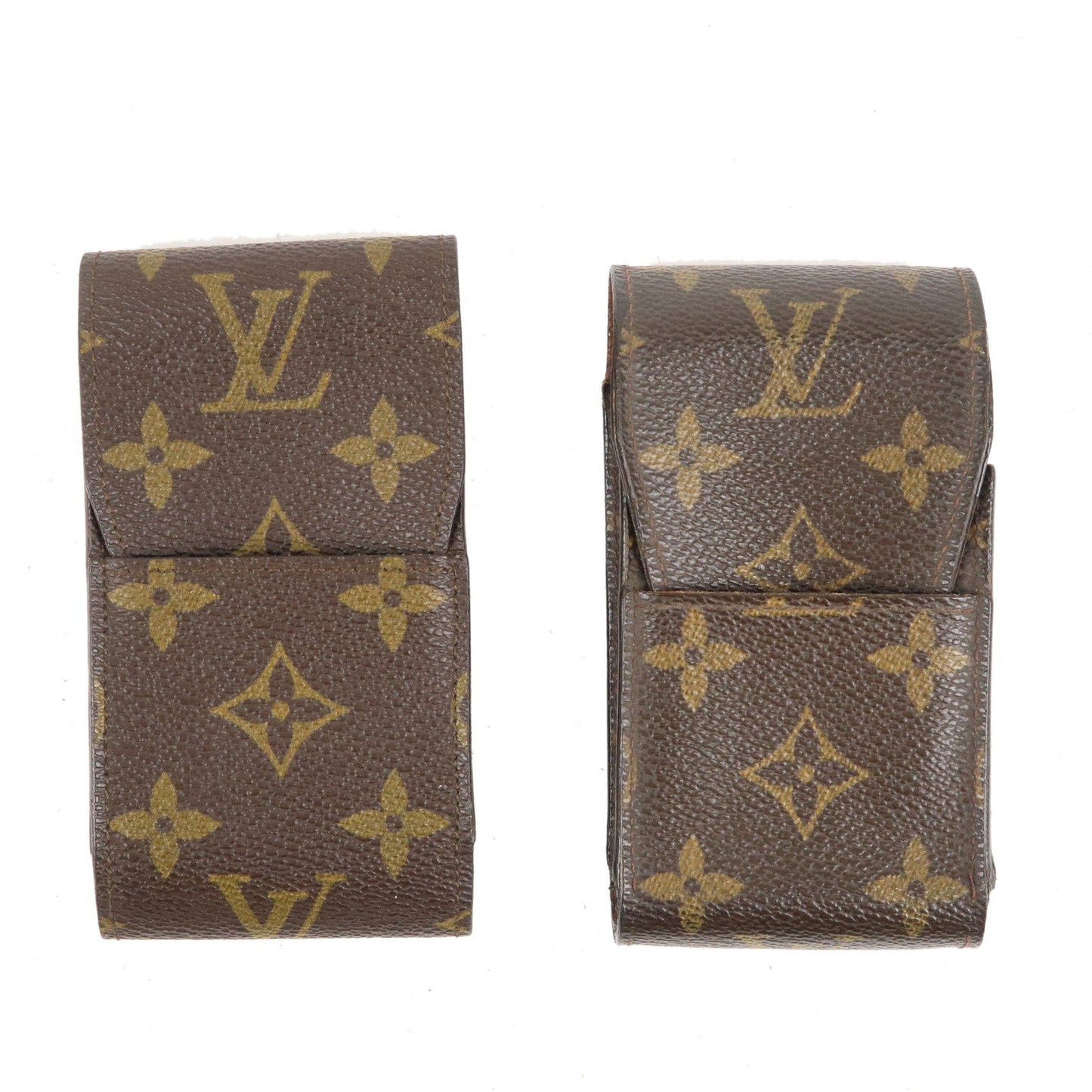 Louis Vuitton Monogram Set of 2 Cigarette Case Brown M63024