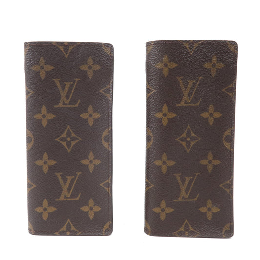 Louis Vuitton Monogram Set of 2 Glasses Case Brown M62962