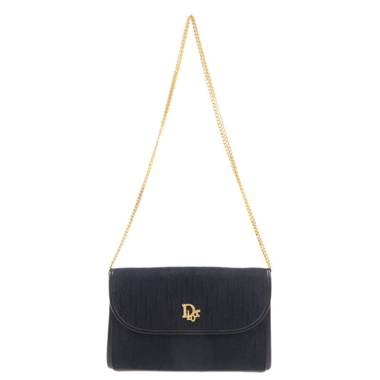Christian Dior Trotter Canvas Leather Chain Shoulder Bag
