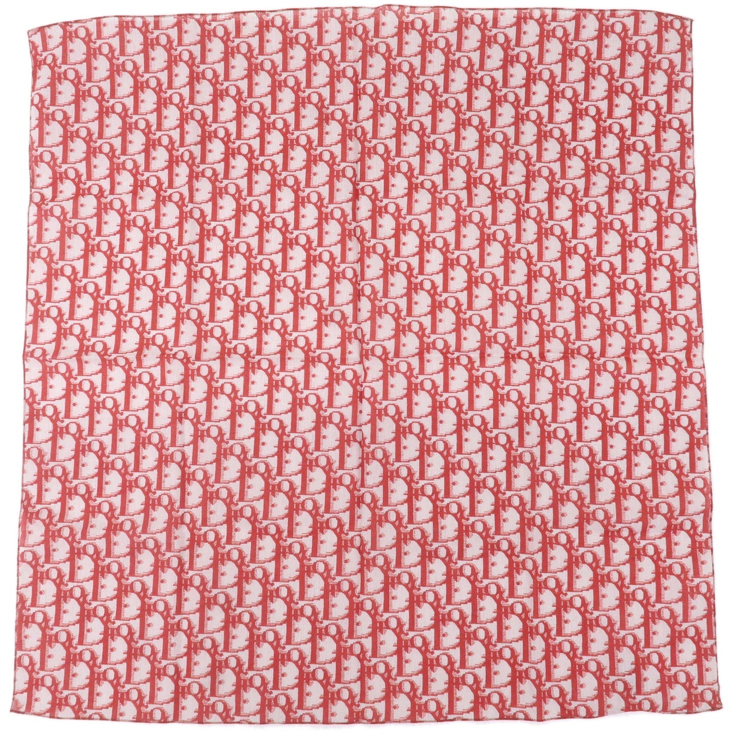 Christian Dior Trotter Print Cotton 100 % Scarf Red