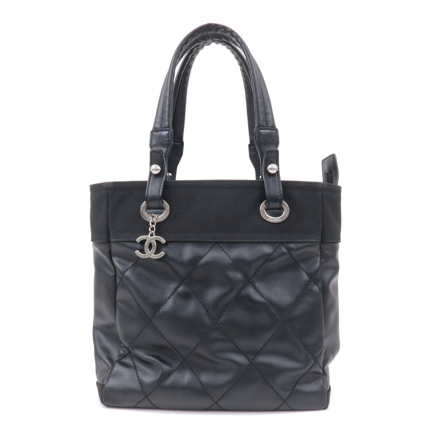 Chanel Paris Biarritz Coated Canvas Leather Tote Bag PM A