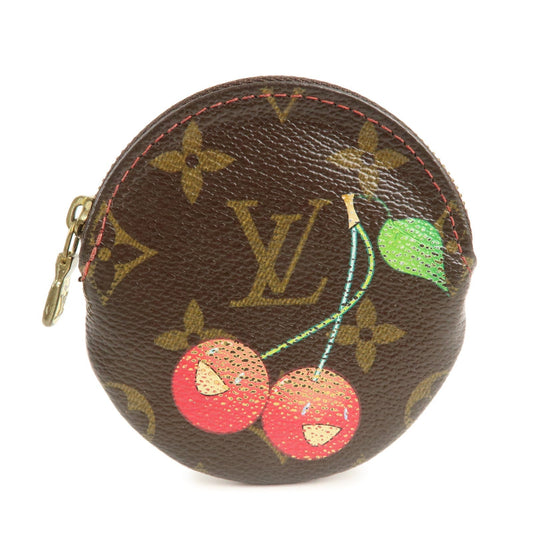 Louis Vuitton Monogram Cherry Porte Monnaie Rond Coin Case M95043