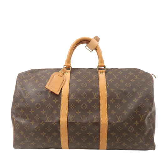 Louis Vuitton Monogram Keep All 50 Boston Bag Brown M41426