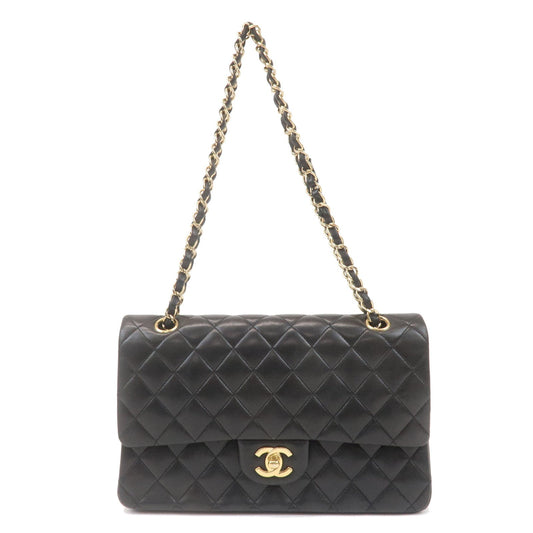 Chanel Matelasse  Lamb Skin Double Flap Shoulder Bag A