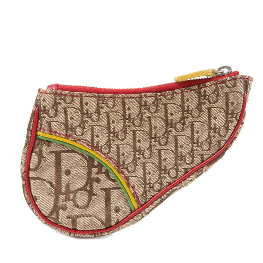 Christian Dior Rasta Trotter Canvas Leather Saddle Coin Case