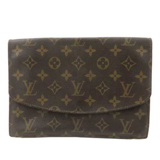 Louis Vuitton Monogram Pochette Lava Clutch Bag Brown M51940