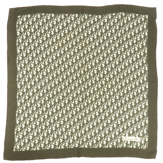 Christian Dior Trotter Print Silk 100 % Scarf Khaki