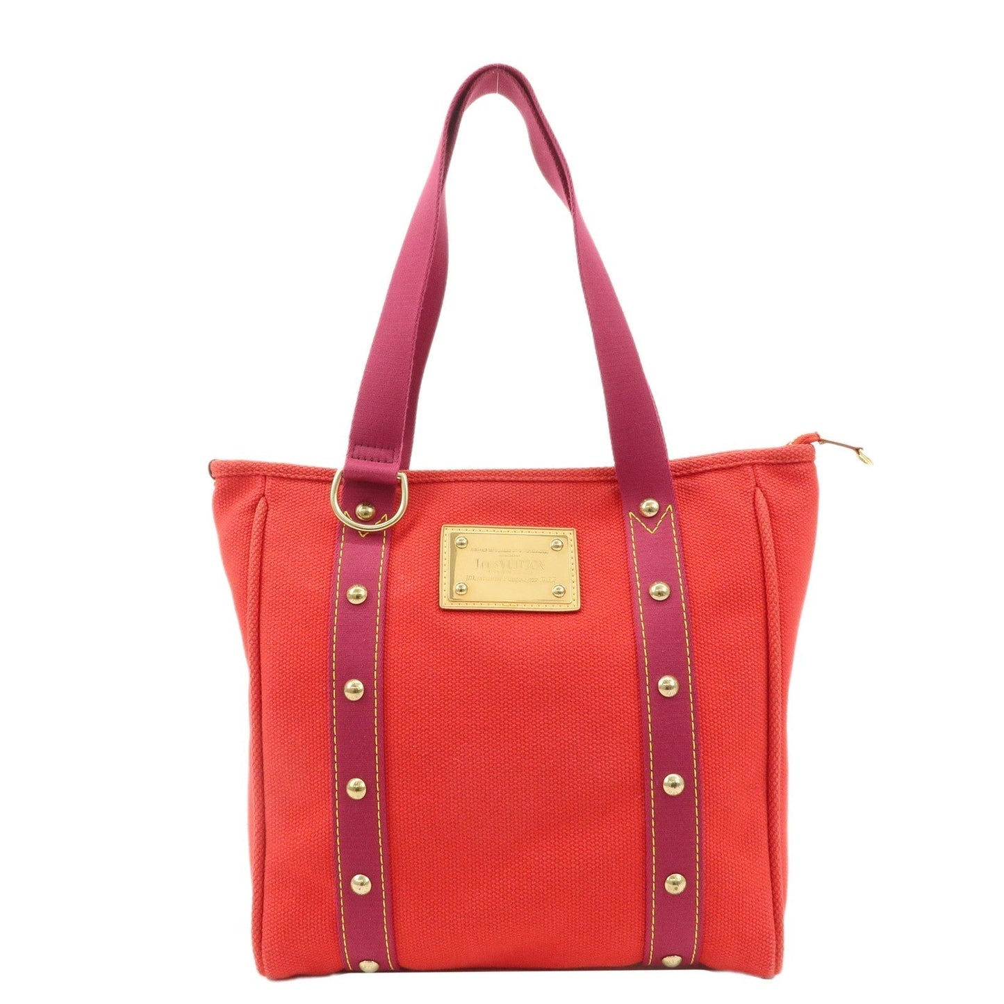 Louis Vuitton Antigua Cabas MM Tote Bag Hand Bag Rouge M40034
