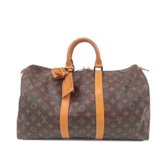 Louis Vuitton Monogram Keep All 45 Boston Bag Brown M41428
