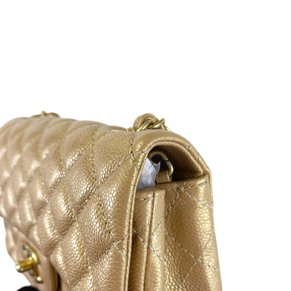Mini 15C Rectangle Caviar Gold GHW