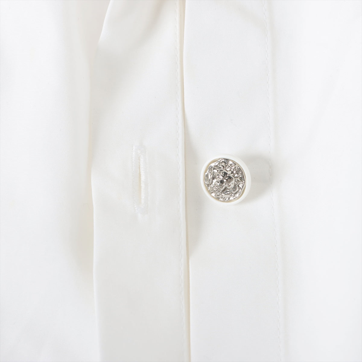 Chanel Coconut Button Cotton X Silk  36  Black X White P73408