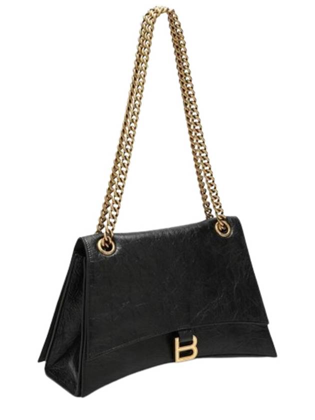 Luxury Balenciaga  Crush Medium Shoulder Bag Black