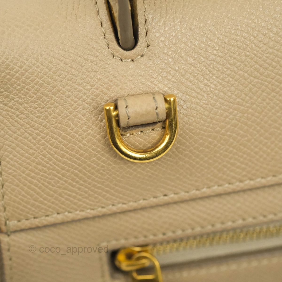 Celine Micro Belt Bag Light Taupe Grained Calfskin Gold Hardware