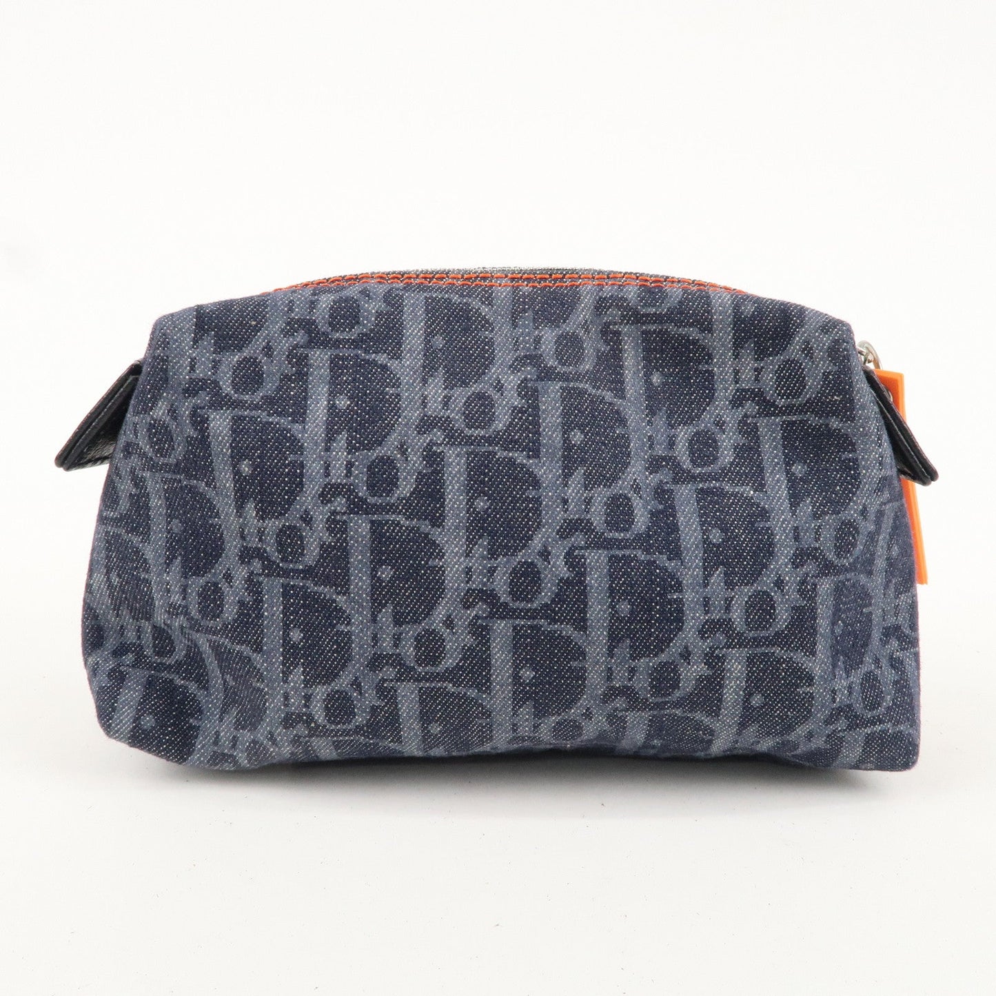 Christian Dior Flight Line Trotter Denim Leather Pouch Navy