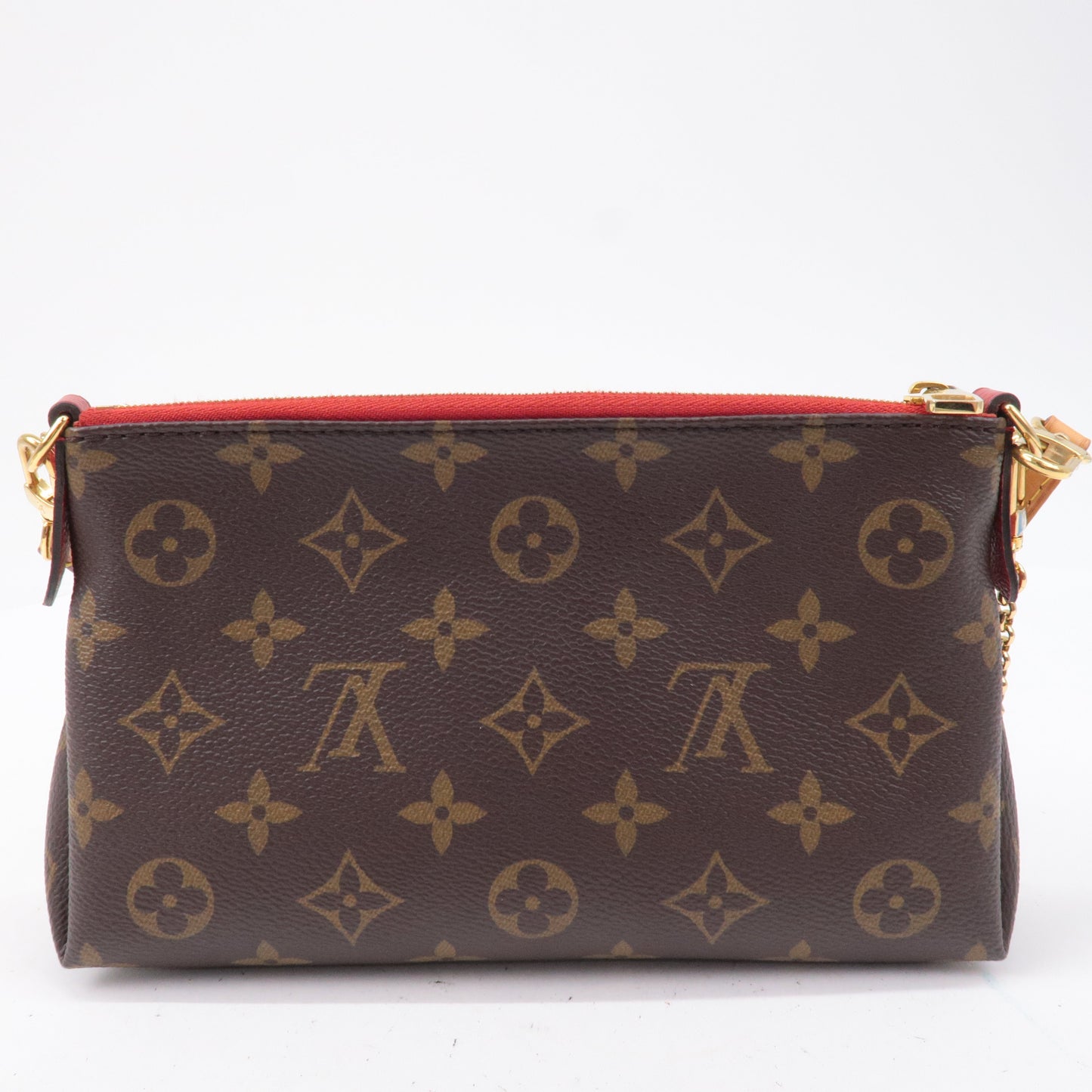 Louis Vuitton Monogram Pallas Clutch 2Way Bag Cerise M41638