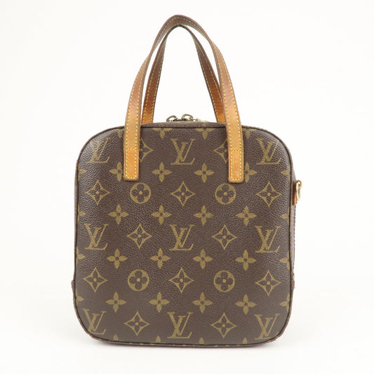 Louis Vuitton Monogram Spontini Hand Bag Brown M47500