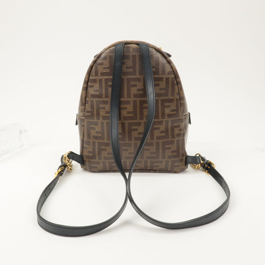 FENDI Zucca Print PVC Leather Chain Back Pack Brown 8BZ038