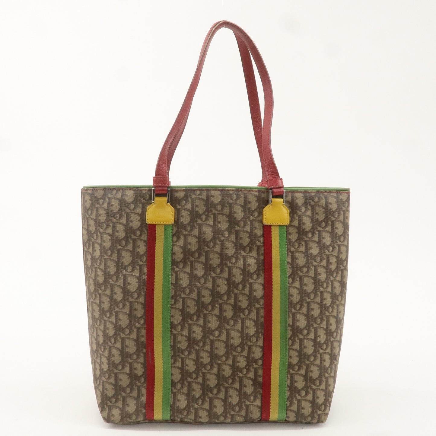 Christian Dior Rasta Line Trotter PVC Leather Tote Bag