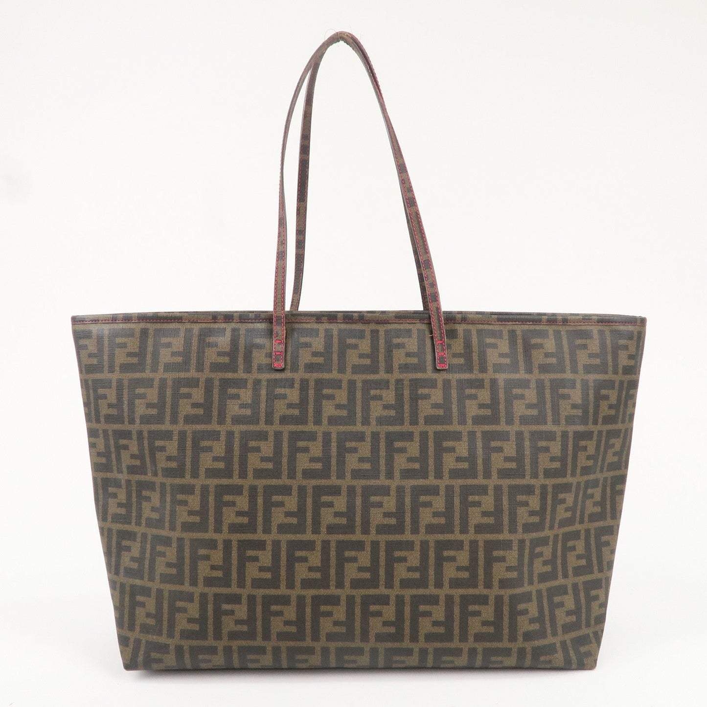 FENDI Zucca PVC Tote Bag Shoulder Bag Khaki Black Pink 8BH199