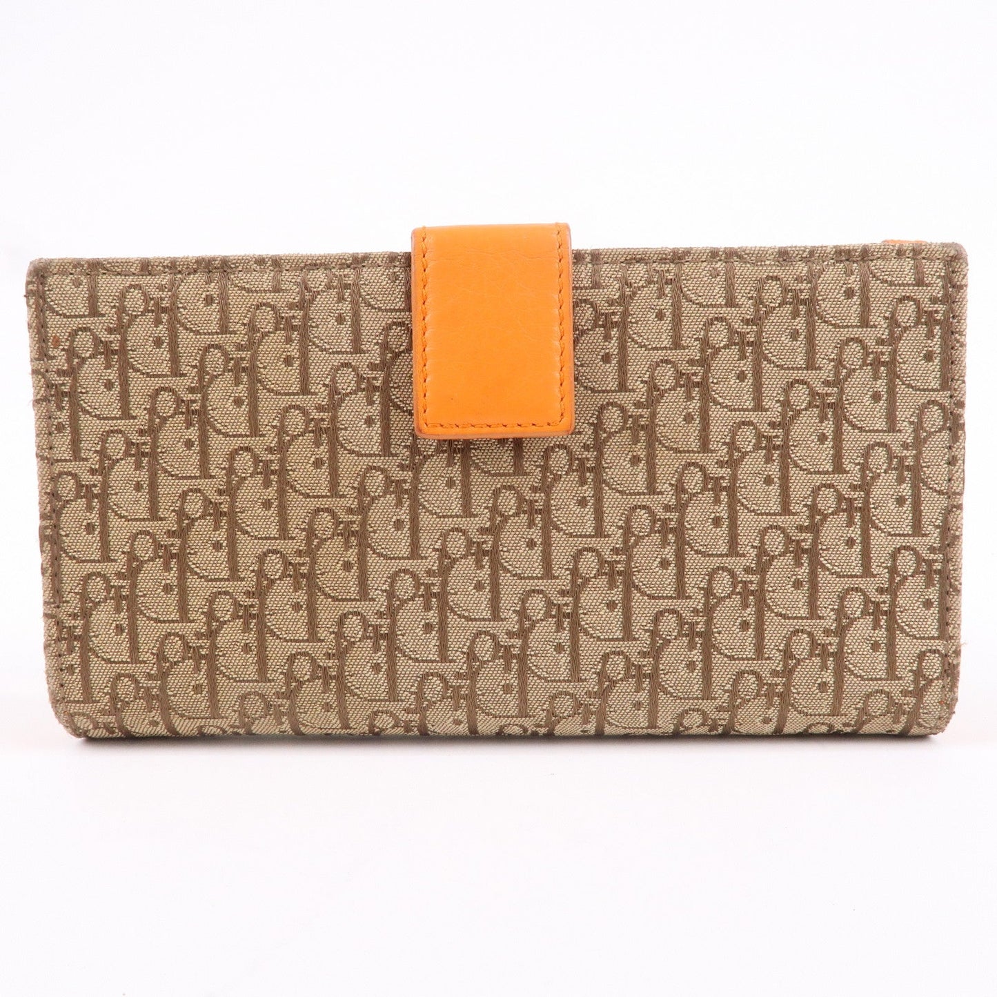 Christian Dior Trotter Canvas Leather W Hook Long Wallet