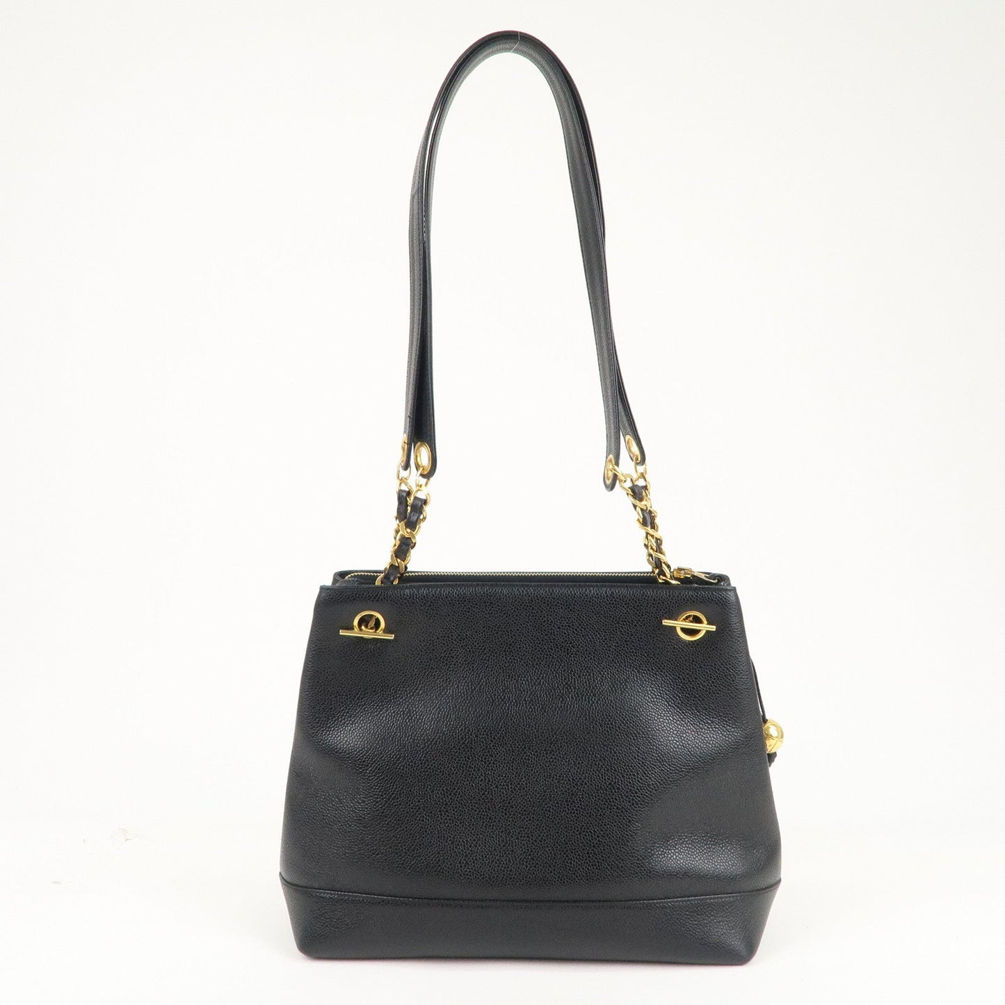 Chanel Caviar Skin Coco Mark Chain Tote Bag Shoulder Bag
