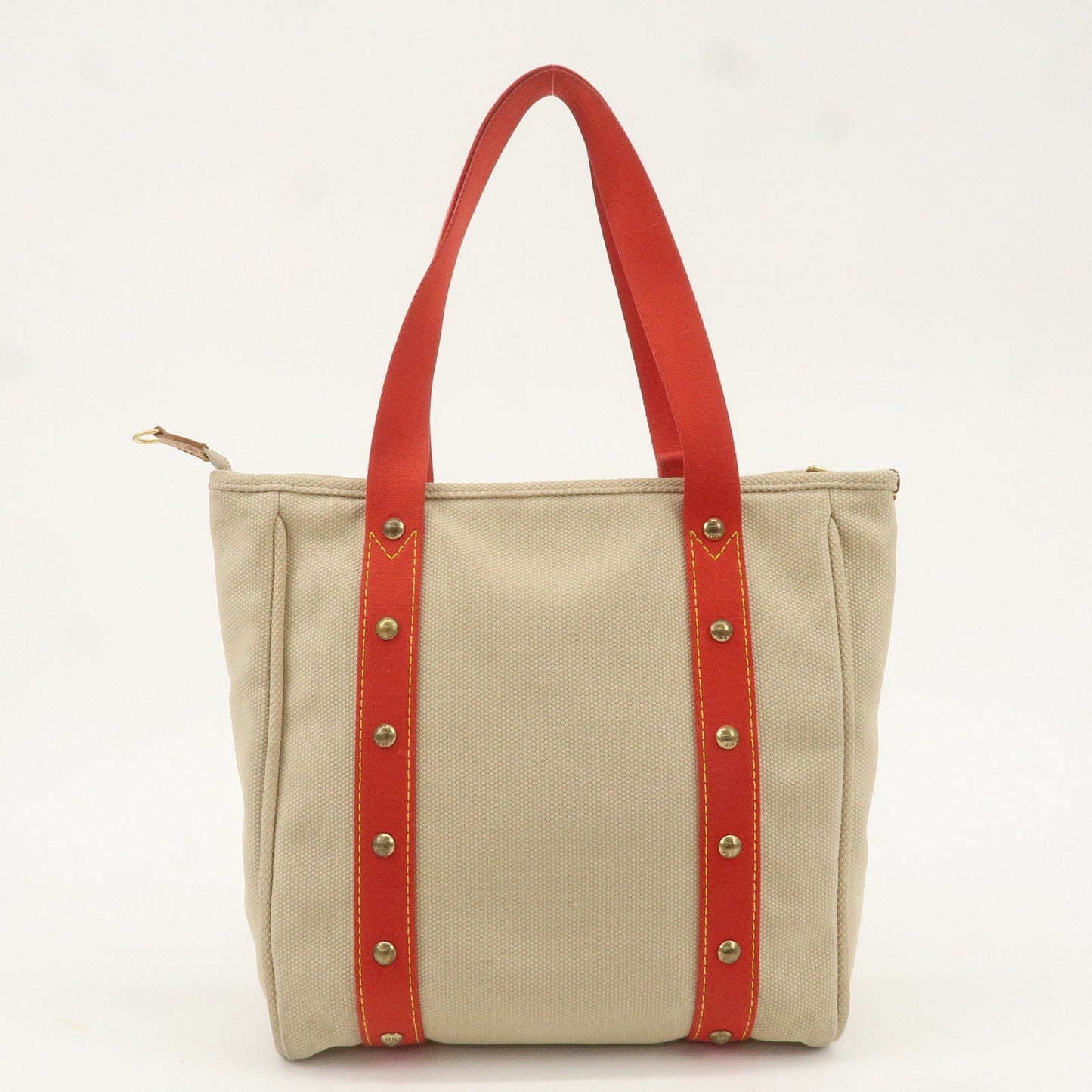 Louis Vuitton Antigua Cabas MM Tote Bag Hand Bag Red M40035
