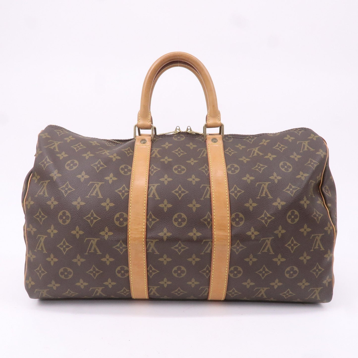 Louis Vuitton Monogram Keep All 45 Boston Bag Brown M41428