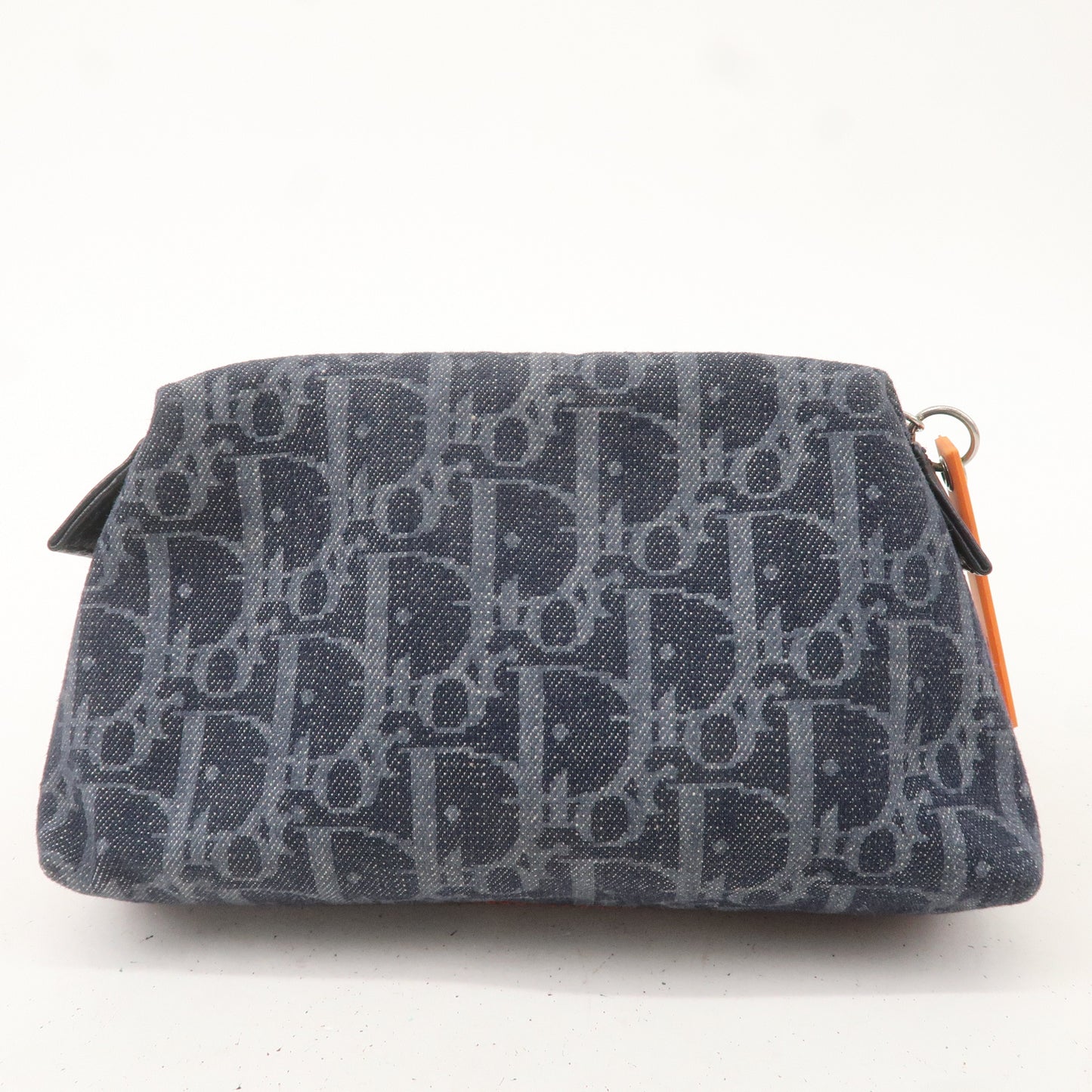 Christian Dior Flight Line Trotter Denim Leather Pouch Navy