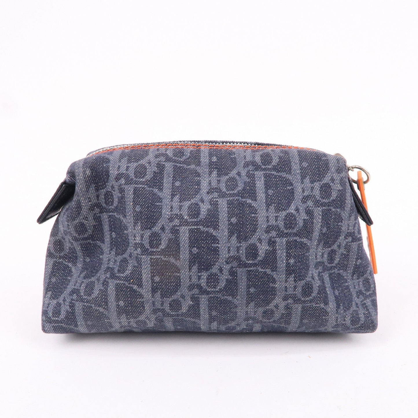Christian Dior Flight Line Trotter Denim Cosmetic Pouch Navy