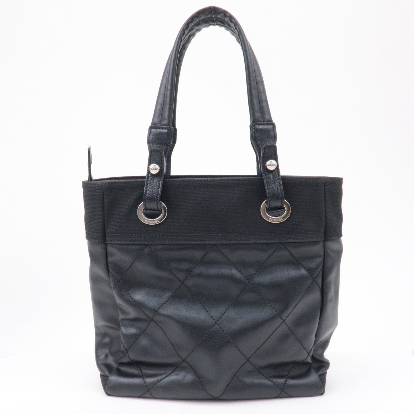 Chanel Paris Biarritz Coated Canvas Leather Tote Bag PM A