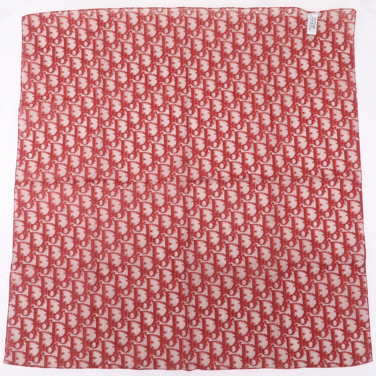 Christian Dior Trotter Print Cotton 100 % Scarf Red