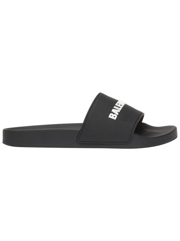 Luxury Balenciaga  Logo Slippers Black