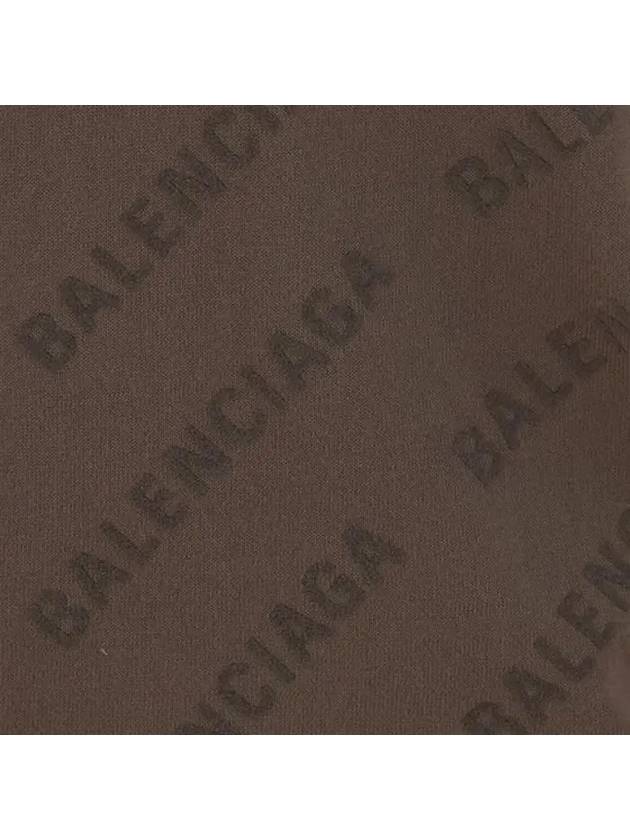 Luxury Balenciaga  All-Over Logo Print Cotton Crop Cardigan Beige