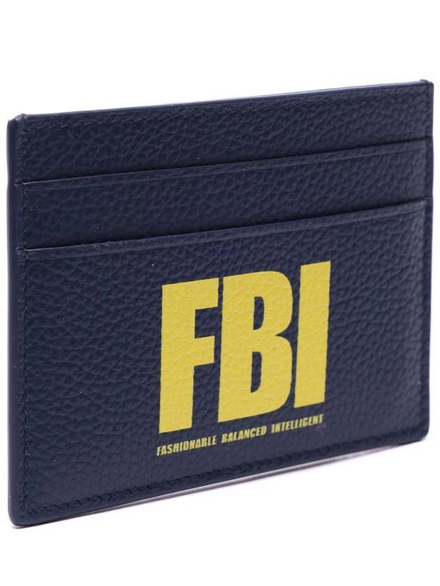 Luxury Balenciaga  FBI Print Card Wallet Navy