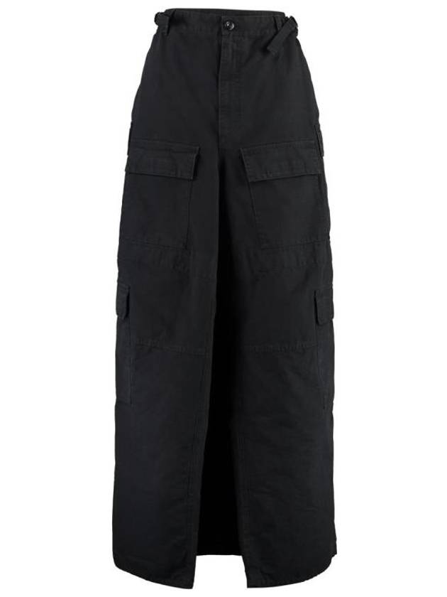 Luxury Balenciaga  Apron Cargo Pants A Line Skirt Black Black