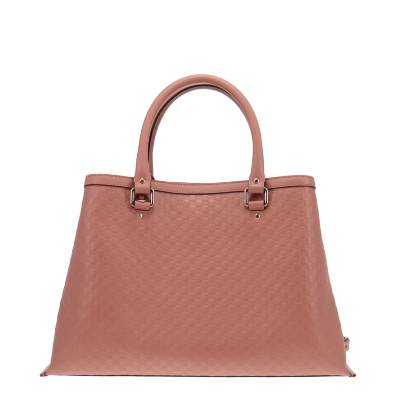 Gucci Pink Microguccissima Leather Medium Crossbody Tote GG Logo