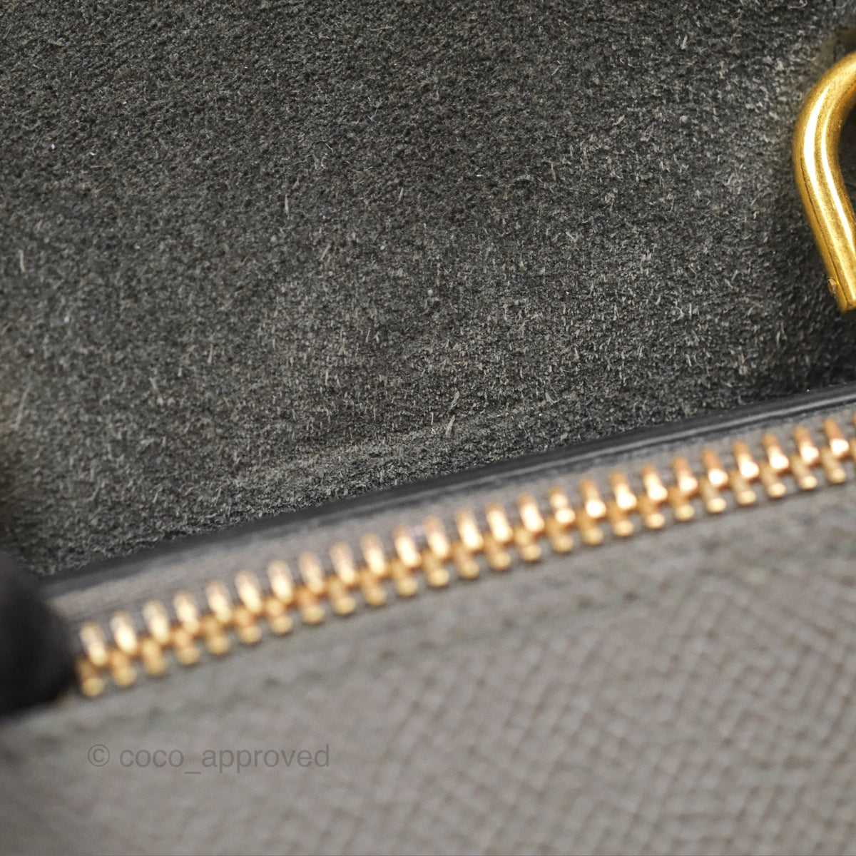 Celine Pico Belt Bag Grey Grained Calfskin Gold Hardware