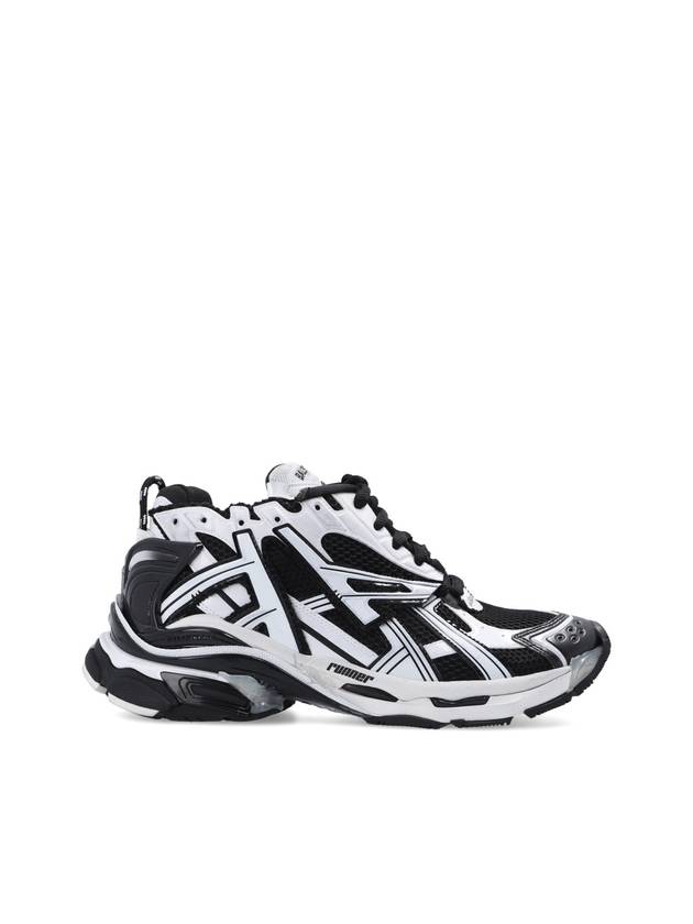 Luxury Balenciaga  Men's Runner Low Top Sneakers White Black