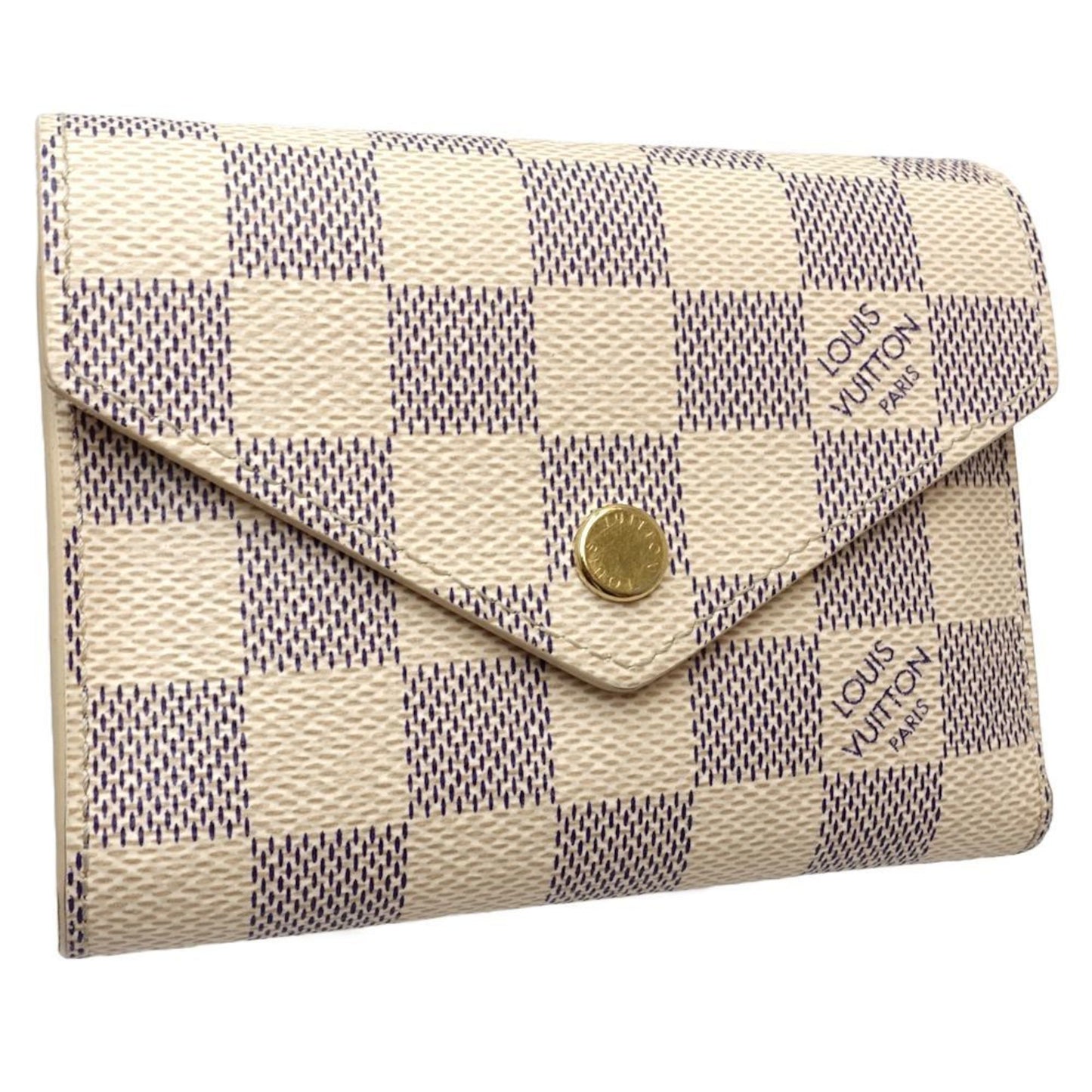Louis Vuitton Damier Azur Damier Azur Rose Ballerine Damier Azur Wallet (Tri-Fold)