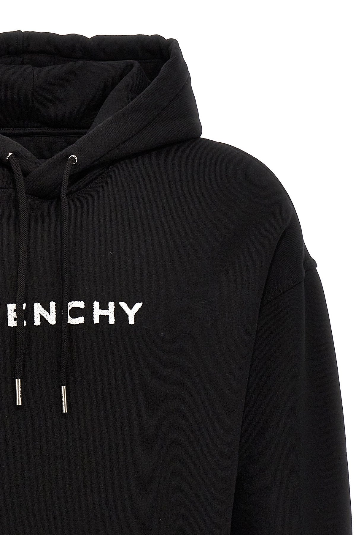 Givenchy Women Flocked Logo Hoodie
