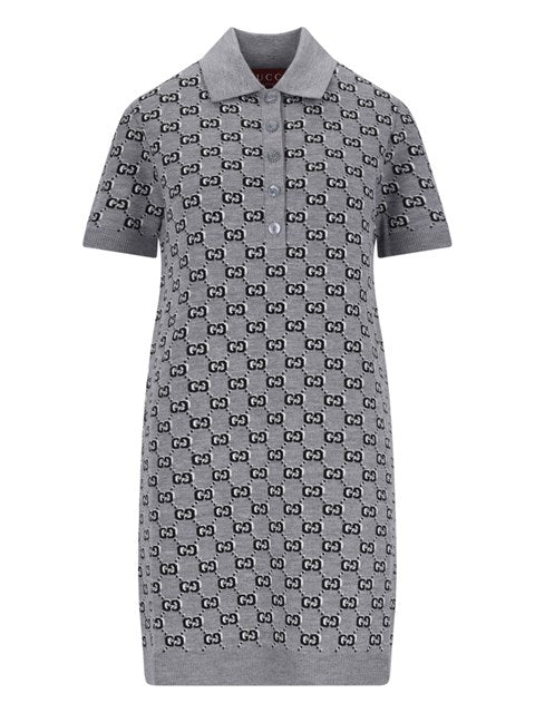 Gucci Women Gg Shadow' Mini Polo Dress