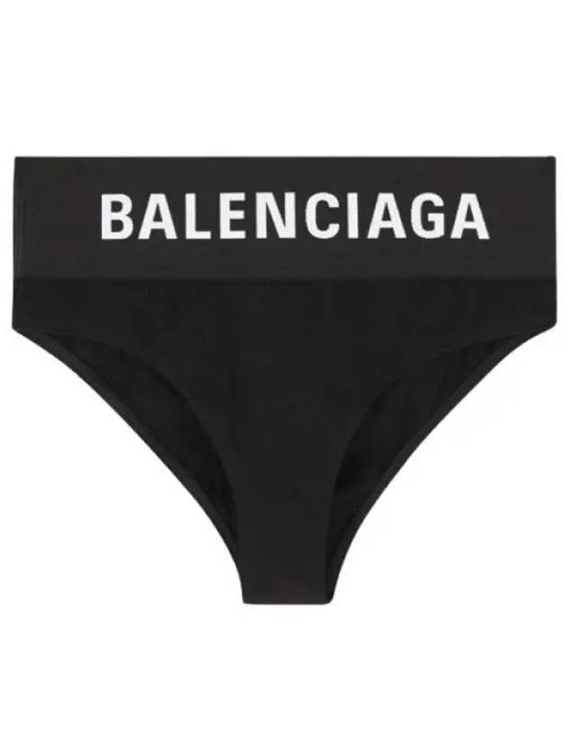 Luxury Balenciaga  Logo Elastic Briefs Black
